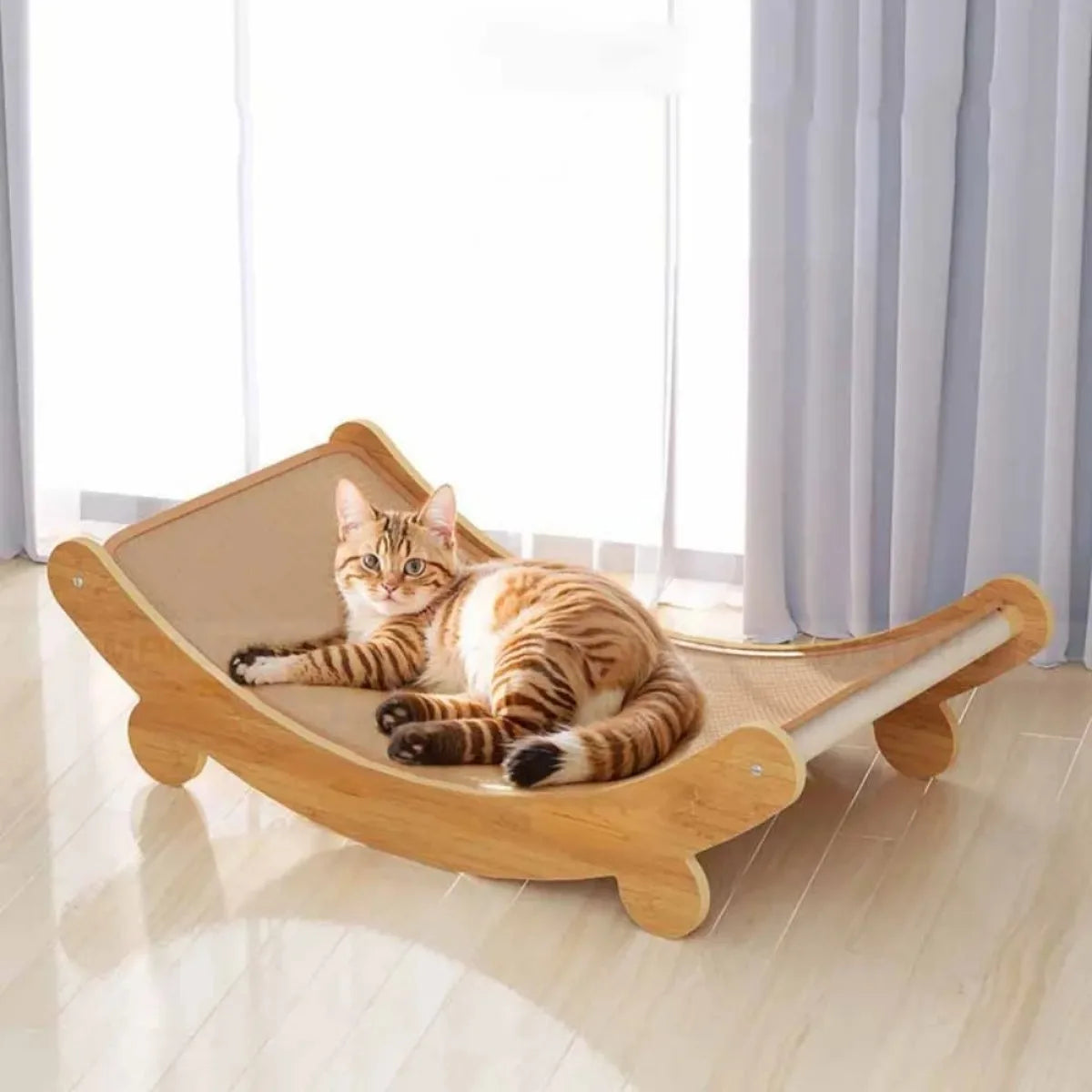 ScratchPad - Wooden Cat Scratcher & Bed