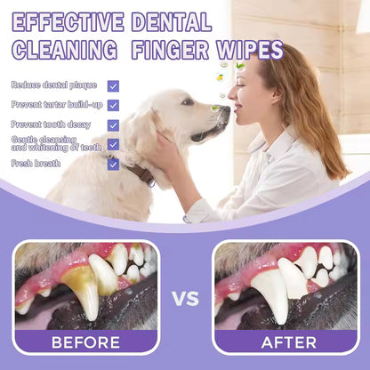 Pet Dental Finger Wipes (50-Pcs)