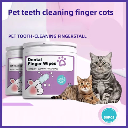 Pet Dental Finger Wipes (50-Pcs)