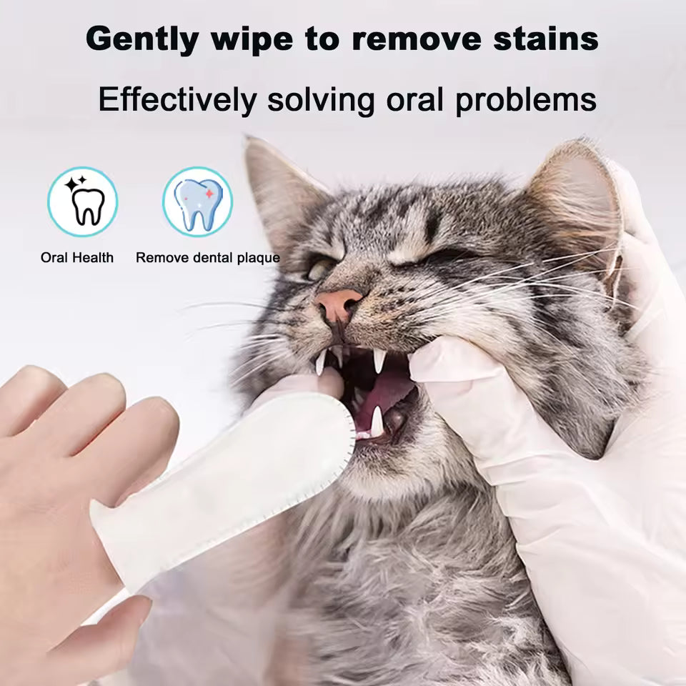Pet Dental Finger Wipes (50-Pcs)